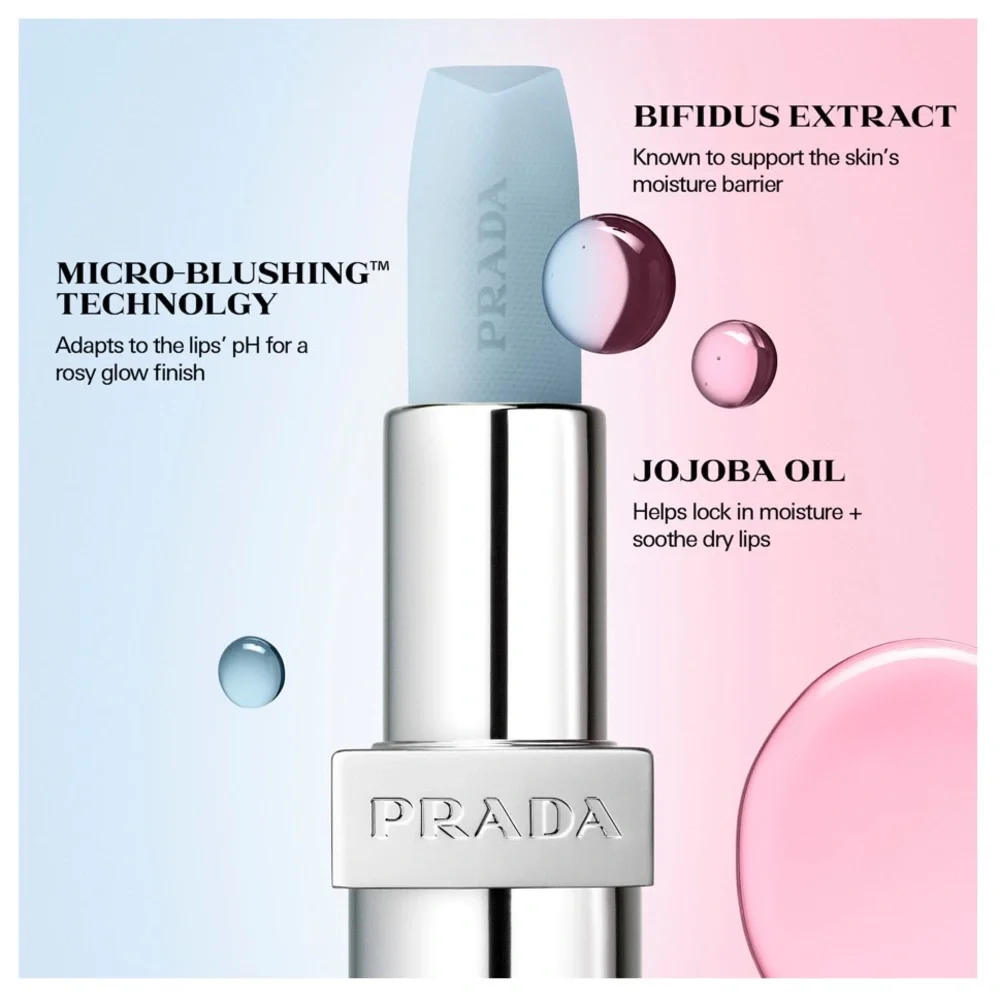 Prada Color Changing Balm (U001 Astral Pink) Ph Reactive Lip Blushing Care